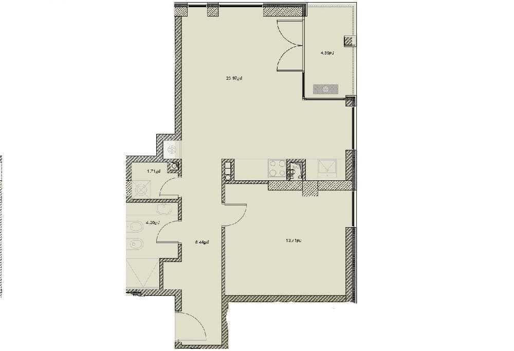 Квартира · 2 комн. · 56 м² · Ереван