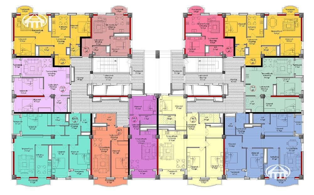Квартира · 4 комн. · 129 м² · Канакер-Зейтун
