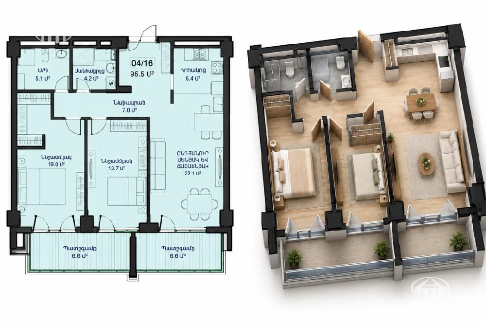 Apartment · 97 m² · Nork-Marash