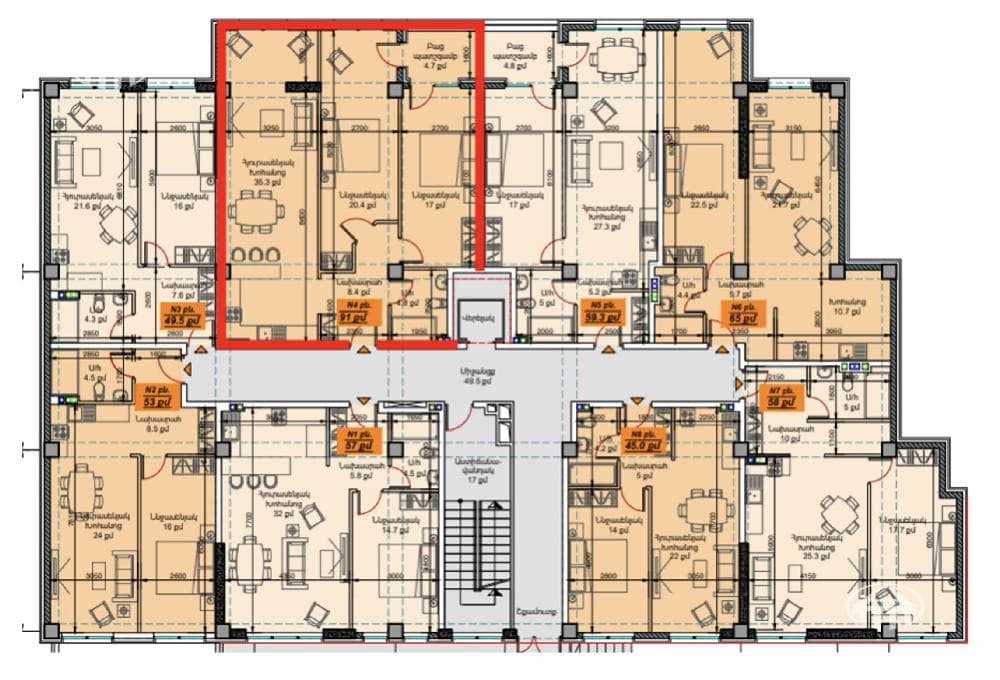 Apartment · 3 rooms · 91 m² · Avan