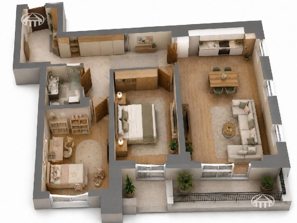 Квартира · 3 комн. · 82 м² · Зовуни