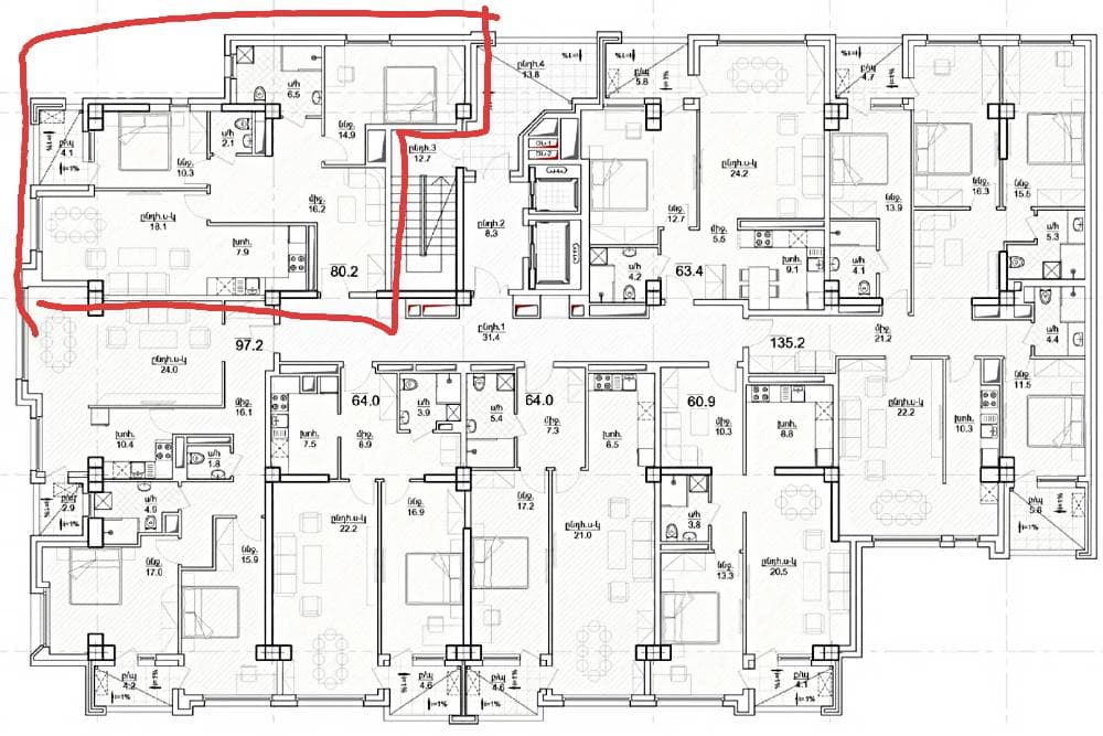Apartment · 3 rooms · 83 m² · Ajapnyak