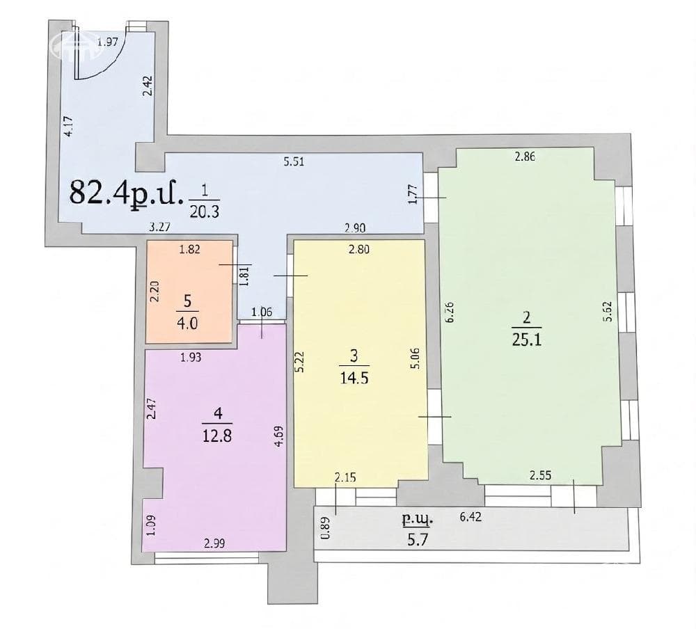 Квартира · 3 комн. · 82 м² · Зовуни