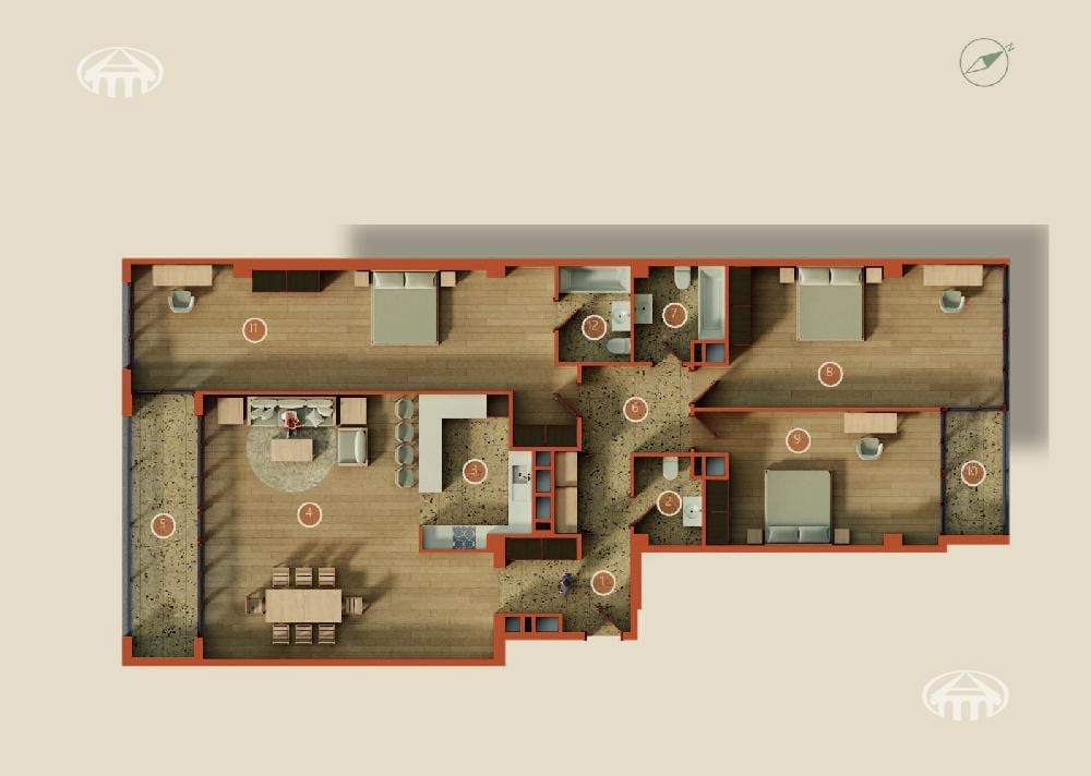 Apartment · 4 rooms · 202 m² · Arabkir